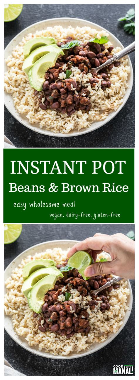 Instant Pot Beans & Brown Rice - Cook With Manali