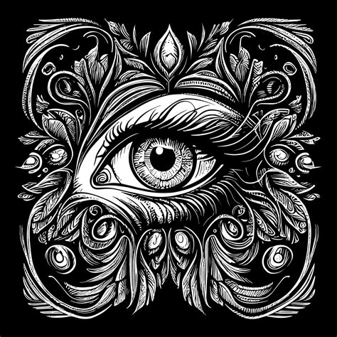 Angel eye illustrations typically portray a pair of serene, glowing