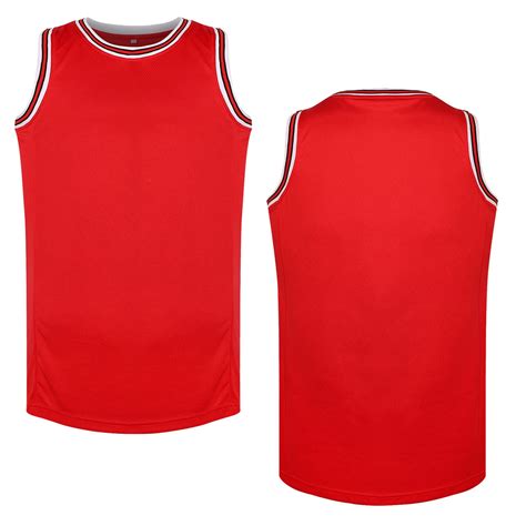 mesospero blank basketball jersey  red  white piping  xl