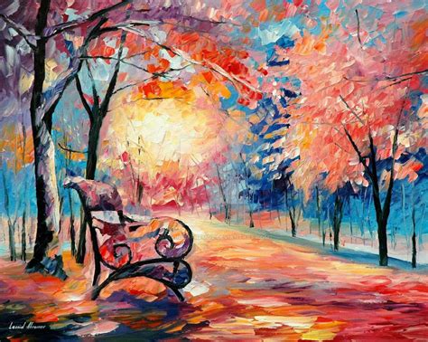 Pink autumn by Leonid Afremov by Leonidafremov on DeviantArt