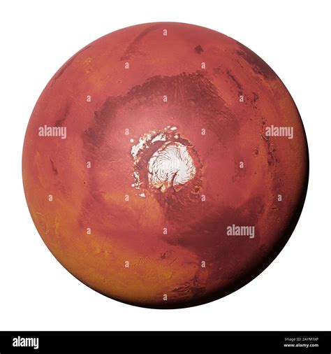 Planet Mars Ice Caps