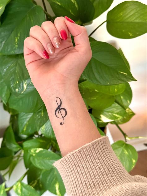 treble clef tattoo 2