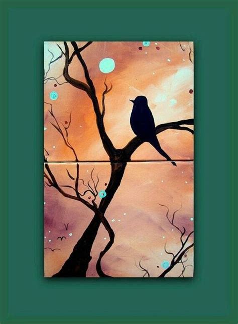 Canvas Acrylic Painting Ideas Birds