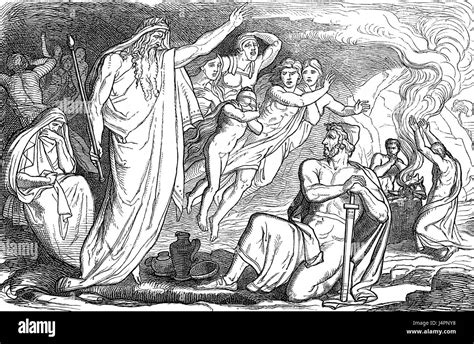 Odysseus in der Unterwelt, Homers Odyssee Stockfotografie - Alamy