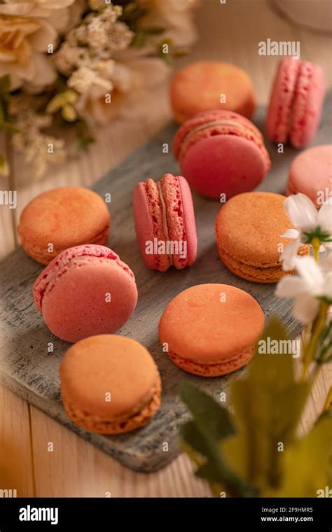 french macarons delicate sandwich cookies   crisp exterior