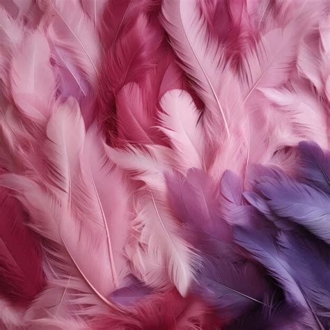 Premium AI Image | Soft feather closeup texture flat lay background