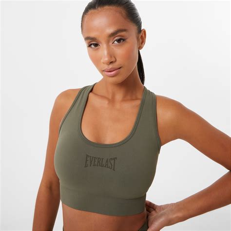 Everlast | Seamless Cross Back Sports Bra Womens | Medium Impact Sports ...
