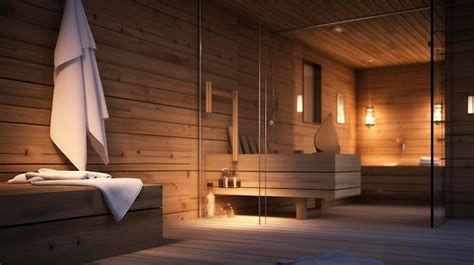 Premium Photo | A photo of a beauty spa sauna room with no guests