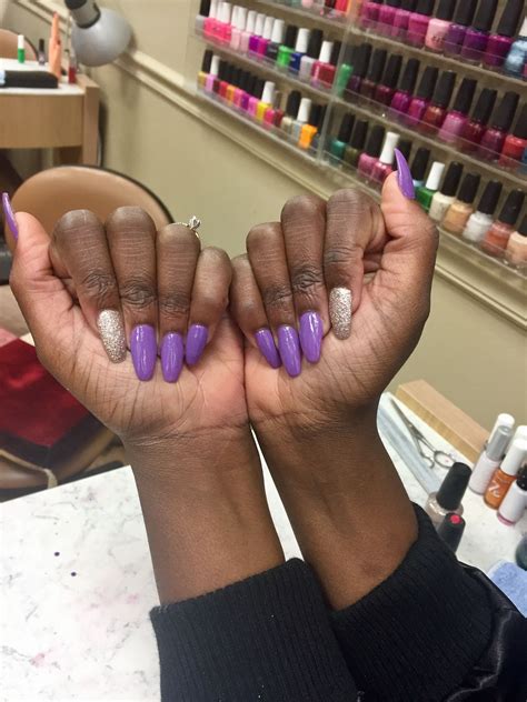 Medium Length Acrylic Coffin Nails Designs - kingmarianandqueenanna