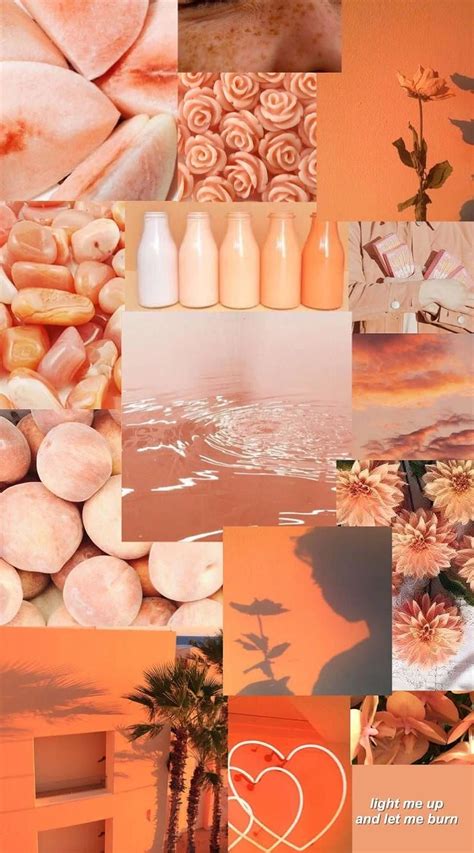 pastel orange aesthetic wallpapers  images
