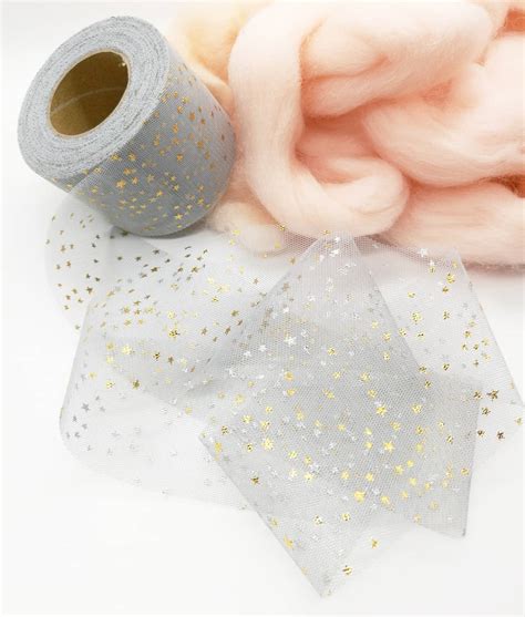 Купить Фатин с мелкими звездами СЕРЫЙ недорого Magic For Crafts