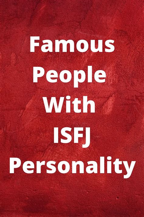 famous people  isfj personality pesonality guru
