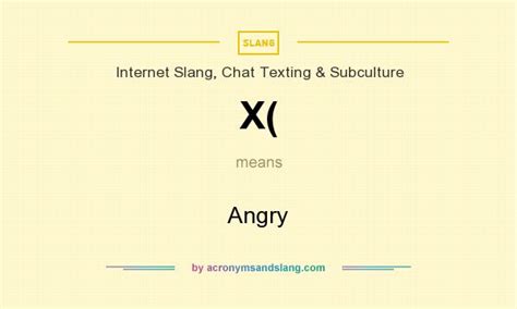 What does X( mean? - Definition of X( - X( stands for Angry. By ... 
