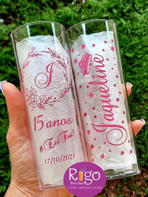Copos Long Drink 15 Anos - 100 copos long drink 15 anos | Compre Produtos Personalizados no Elo7