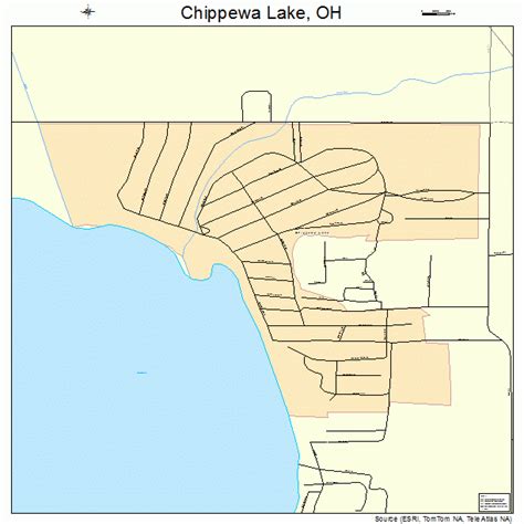 Chippewa Lake Ohio Street Map 3914282