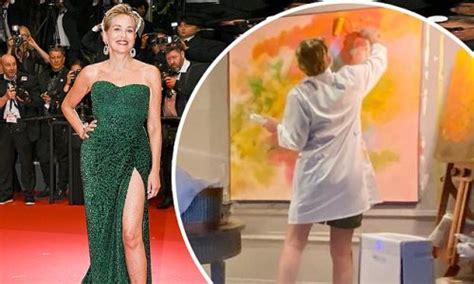 Sharon Stone, 64, is now a painter! Basic Instinct vet turns a room in ...