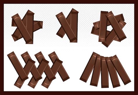 premium vector set  chocolate candy bar  group