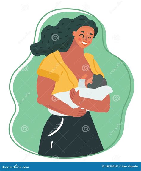 Motherhood and Lactation Concept. Stock Vector - Illustration of food