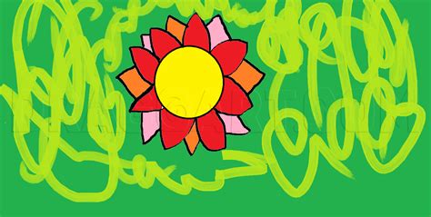 how to draw a summer flower