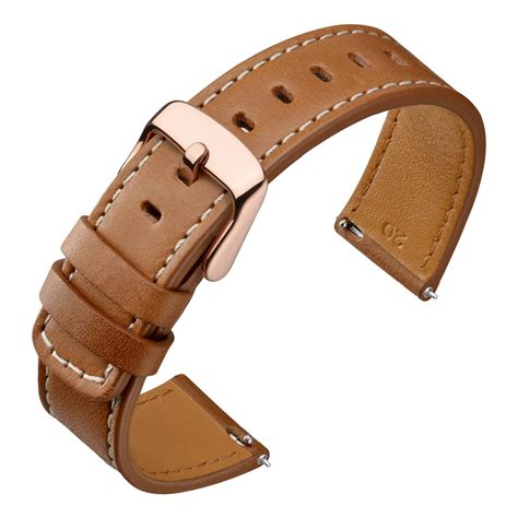 Amazon.com: ANNEFIT 20mm Watch Band with Rose Gold Buckle, Quick