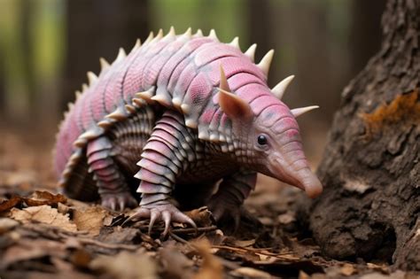 Premium AI Image | Pink Fairy Armadillo in the wild