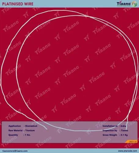 platinum plated titanium wire anode  sensorbiomedical
