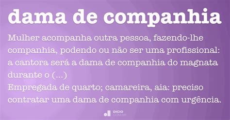 Dama De Companhia Significado