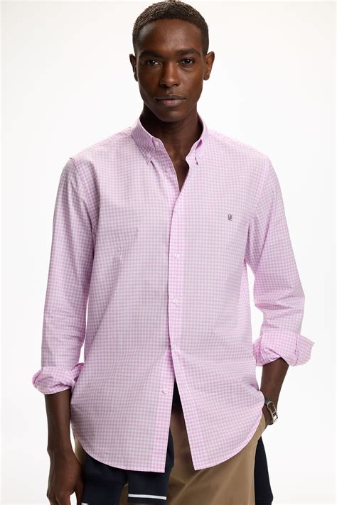 Camisa de Popelín de Cuadro Vichy rosa/blanco - CH Carolina Herrera México