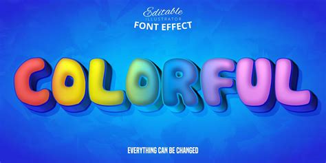 Colorful Bubble Letter Font Effect 932066 Vector Art at Vecteezy