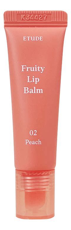 Etude House бальзам для губ с ароматом персика fruity lip balm no02 ...