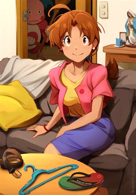 delia ketchum and mr. mime (pokemon and 4 more) drawn by khyle. | Danbooru