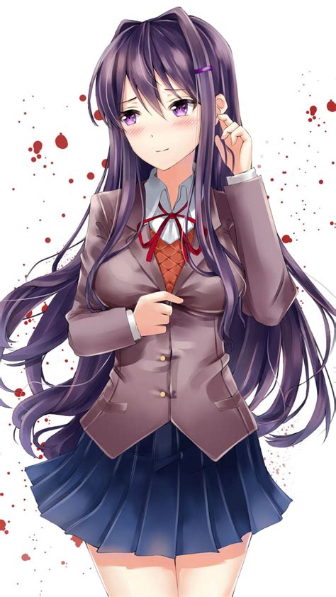 Yuri Doki Doki Doki Literature Club - 700x1244 Wallpaper - teahub.io