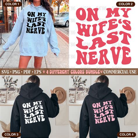 On My Wife's Last Nerve Png Svg Wife Svg Png Husband - Etsy Hong Kong