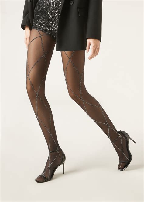 30 Denier Sheer Glitter Stockings - Calzedonia