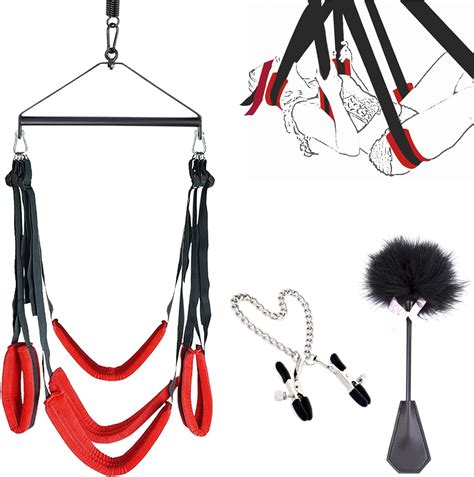 BDSMYEE Deluxe Liebesschaukel Kit für die Decke,Sexschaukel Sexmöbel