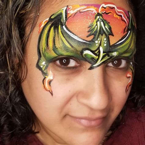 dragon face painting easy 8