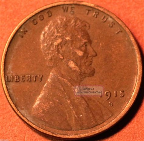 1915 - D Lincoln Head Cent Choice Au Strike Sharp Line Down Right Wheathead