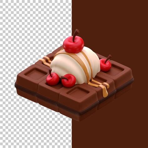 Premium PSD | 3d icon waffle