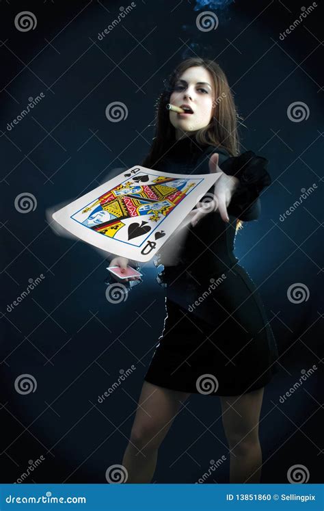 Queen of spades stock photo. Image of daring, casino - 13851860