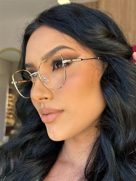 Armação De Oculos Dourado - Armação de Óculos de Grau Tiffany Dourado