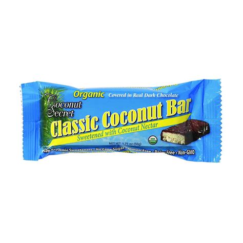 Coconut Secret Organic Chocolate Covered Coconut Bar - Classic Coconut