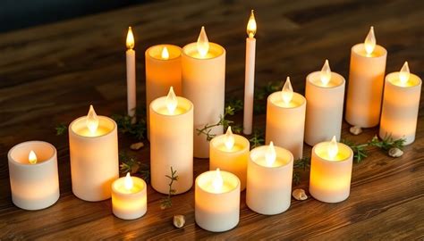 led candles  create ambiance   flame