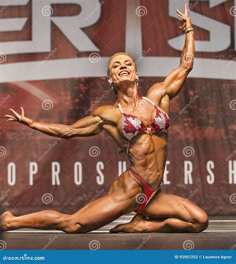 Women`s Physique Athletes Pose At 2019 Toronto Pro Supershow Editorial
