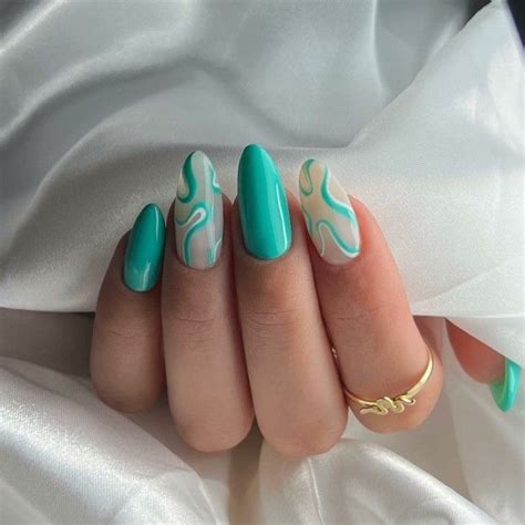 Pin by nails🦋 on Pines creados por ti in 2024 | Turquoise nails, Gel ...