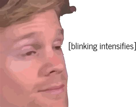 Blinking Intensifies - White Guy Blinking Meme Art Print by ldsp - X-Small