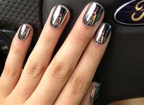 маникюр хром | Nail art, Nail colors, Metallic nails
