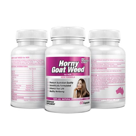 Horny Goat Weed For Her - 60 Caps | L - Arginine | Zinc | Women | Pills