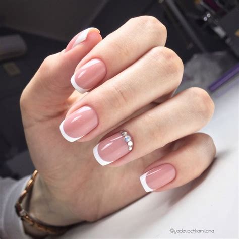 Elegant French Manicure for Wedding Nails