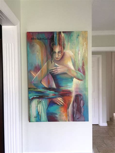 original woman figure art palette knife art abstract nude etsy