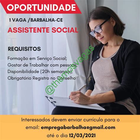 Vagas Para Assistente Social Em Fortaleza - Assistente Social | Barbalha – CE | 01 vaga(s) | Themos Vagas ...